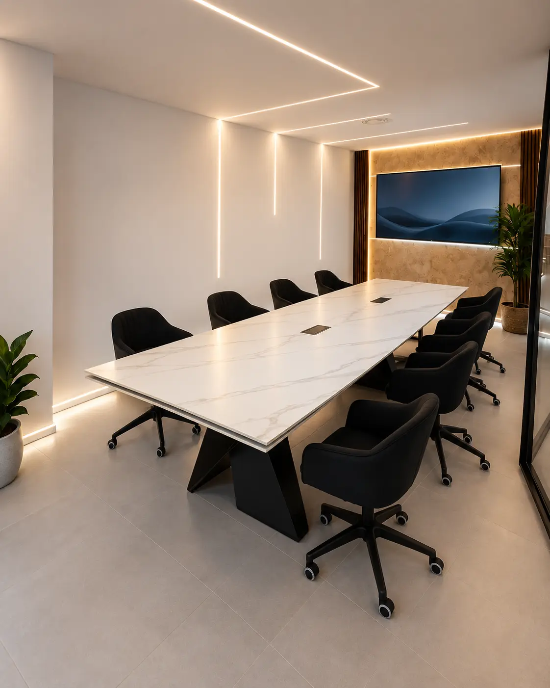Sala de reuniones equipada en GA Coworking